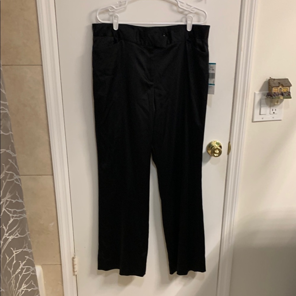 NWT Albert Nipon Black Wide-Leg Trousers